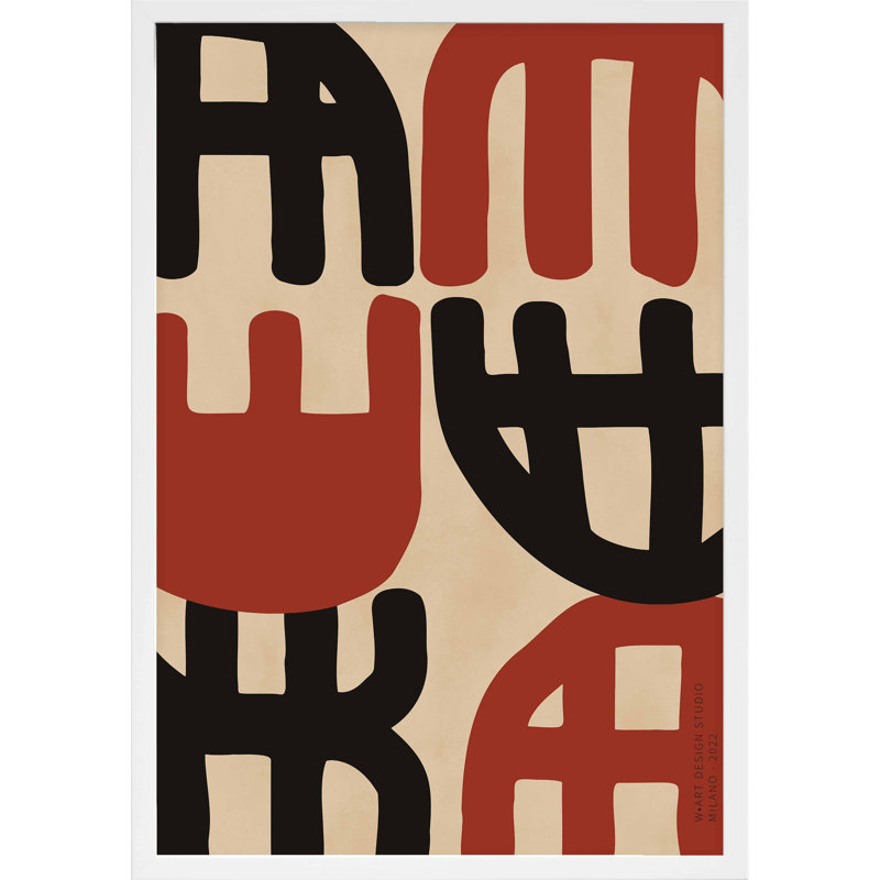 Bohemian Primitive 2 Print by Romina Gadler, White Framed Paper, 25" H x 17.5" W x 1.25" D