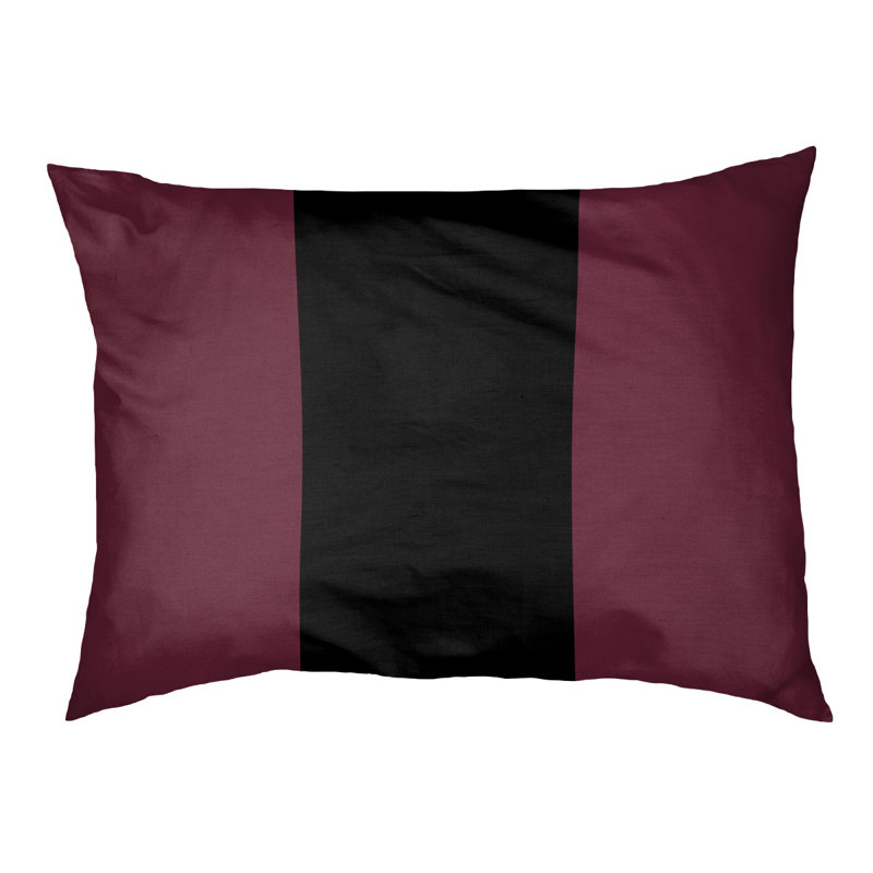 Coussin Cleveland, Très grand (l 50 po x P 40 po x H 17 po), Vin / noir / vin