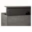 Meuble-lavabo flottant 48 po avec lavabo mural Celissa, meuble-lavabo mural moderne avec comptoir en quartz noir et tiroirs à fermeture en douceur, gris