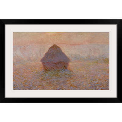 «Grainstack, Sun in the Mist, 1891» par Claude Monet - reproduction d'art
