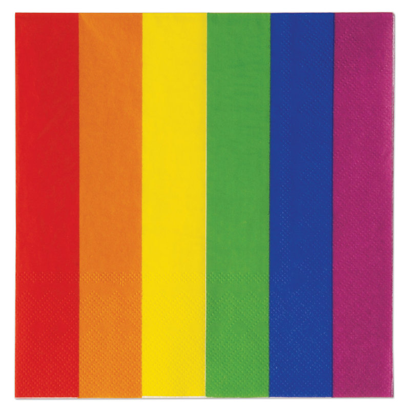 Serviettes de table Rainbow Luncheon - paquet de 12