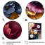 Bourgogne et bouquet floral bleu II - art mural floral-86491943-86491944