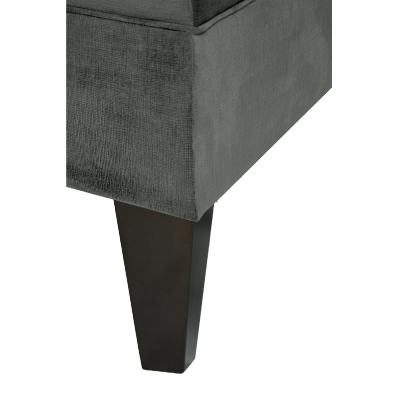 Zariyah Upholstered Ottoman, Pewter