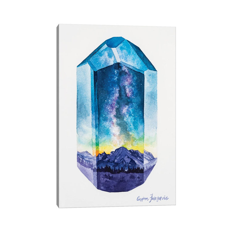 Milkyway Mountain 1 Piece Painting on Canvas, 101.6 cm H x 66.04 cm W x 3.175 cm D, Wrapped Canvas