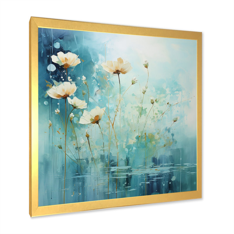 Misty Meadow V - imprimé, Encadrement doré, H 36 po x l 36 po x P 1,5 po