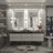 Molly Black Metal Framed LED Front Light and Backlit Anti-Fog Wall Bathroom/ Vanity Mirror-1060104995
