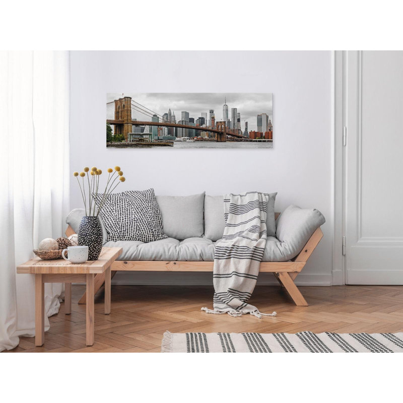 Ollen " Road To Manhattan ", 20" H x 59" W x 0.7" D, Multicolor
