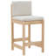 Tabouret de comptoir Carisa Boucle-907552928