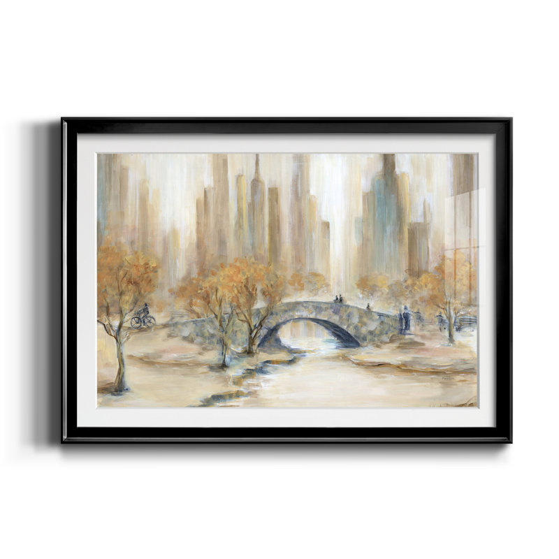 Central Park - cadre photo, reproduction d'art, H 26,5 po x l 36,5 po x P 1,5 po, Noir