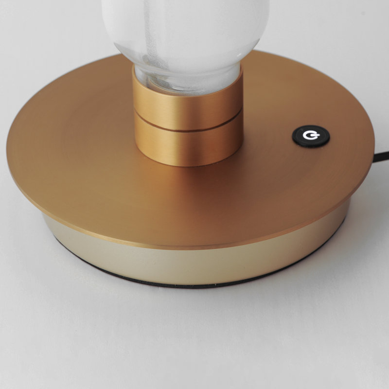 Gusto LED Table Lamp, Gold, White/Clear