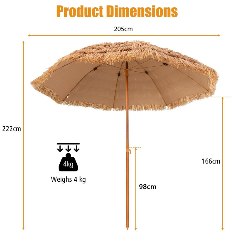 Bigler 205cm Beach Parasol