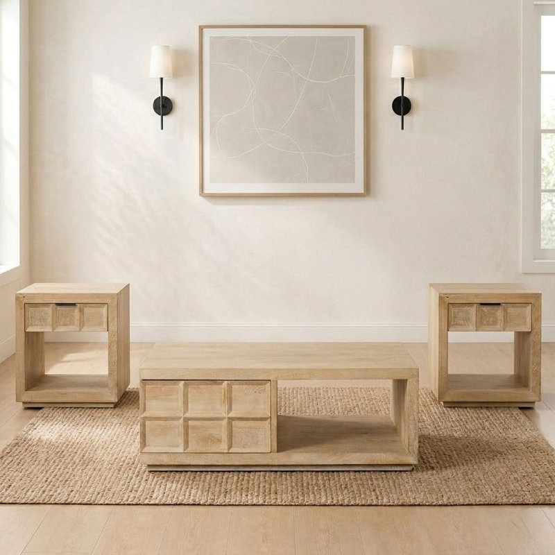 Table de bout rectangulaire avec rangement Rectangle