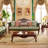 American Style Solid Wood Fabric Sofa Upholstered 94.4'' Sofa