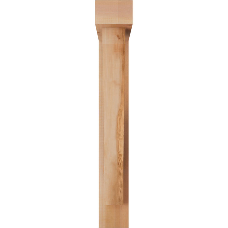 Thorton Block Bracket with Offset Brace, 38 x 30, 5 1/2"W Western Red Cedar (Smooth)
