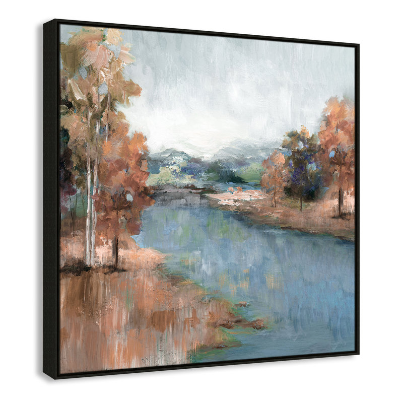 «Blush Meadow - Square Version Print» par Nan, Espresso, H 41,5 po x l 41,5 po