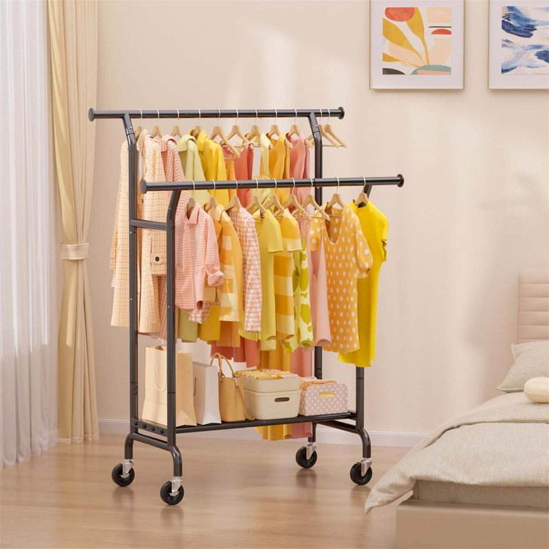 Bonville 110cm Rolling Clothing Rack, Black