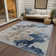Machine Washable Indoor/Outdoor Xhevrie Denim Rug