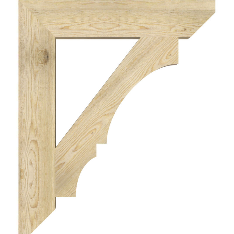 6"W x 32"D x 38"H Balboa Slat Rough Sawn Bracket, Douglas Fir, Rough Sawn Douglas Fir, 6" W x 32" D x 38" H