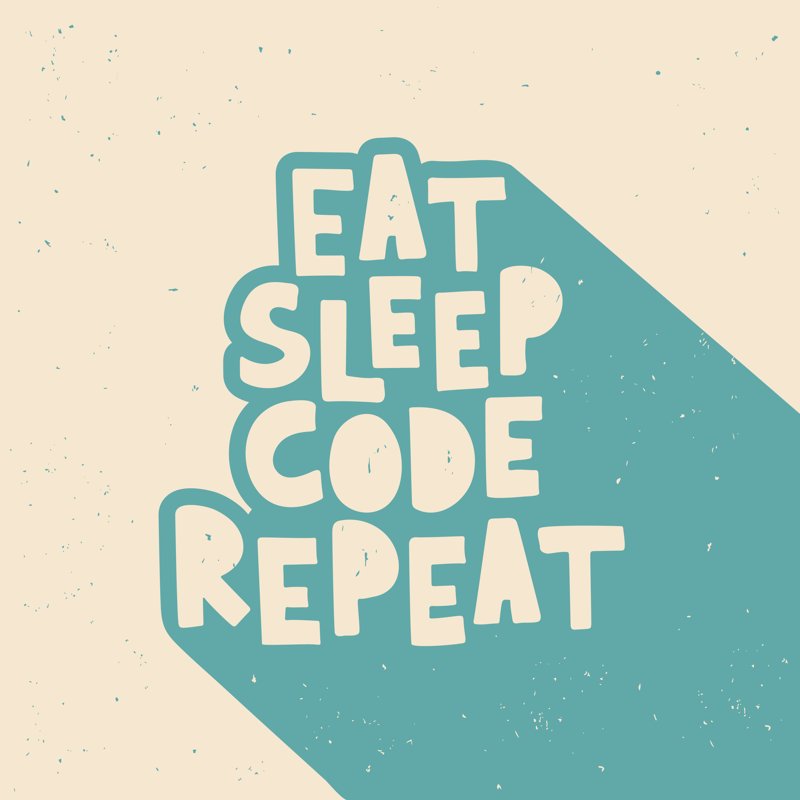 Coding Lettering - Wrapped Canvas Print, 30cm H x 30cm W