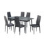 Darees Stone Top Metal Base Dining Table-684337398