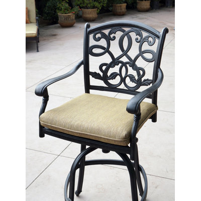 Byrge Patio Bar Stool with Cushion
