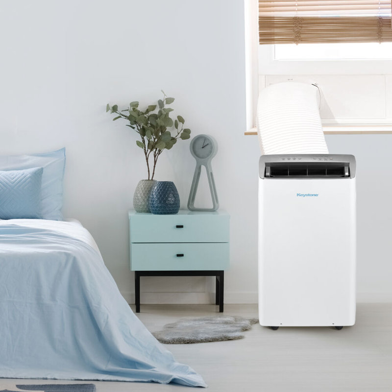 Keystone 14,000 BTU White Portable Air Conditioner with Heater and Remote