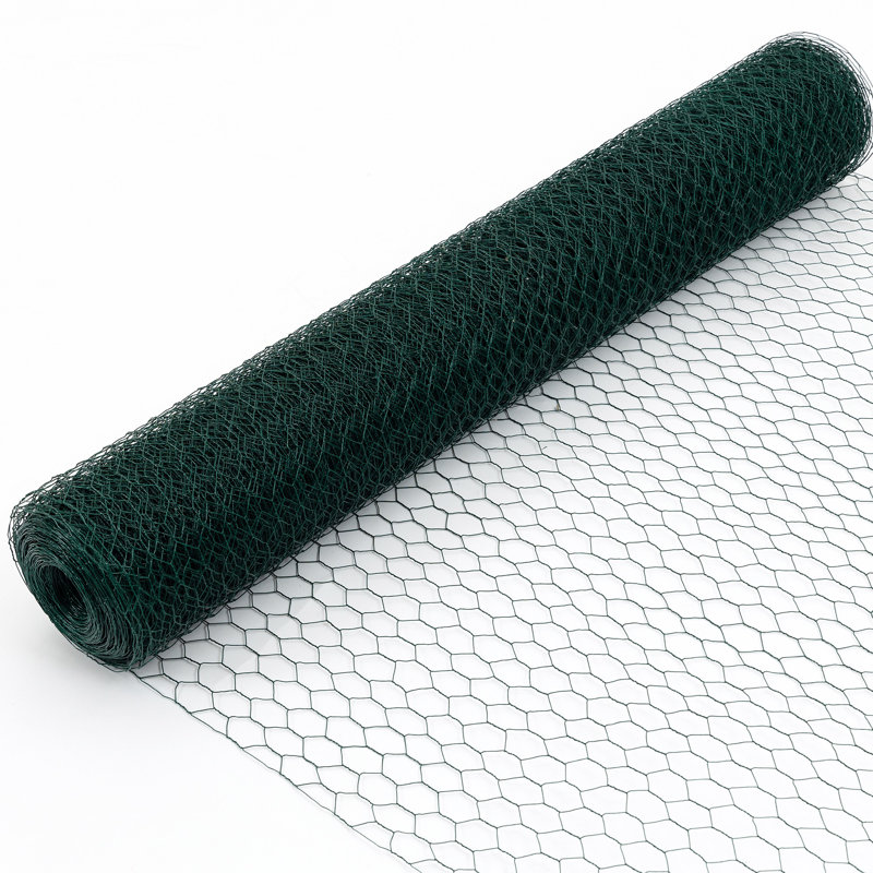 Grillage de 60 po Hexanal vert floral galvanisé de grande taille 60 po, filet de volaille extérieur antirouille pour jardin, grande clôture de poulailler