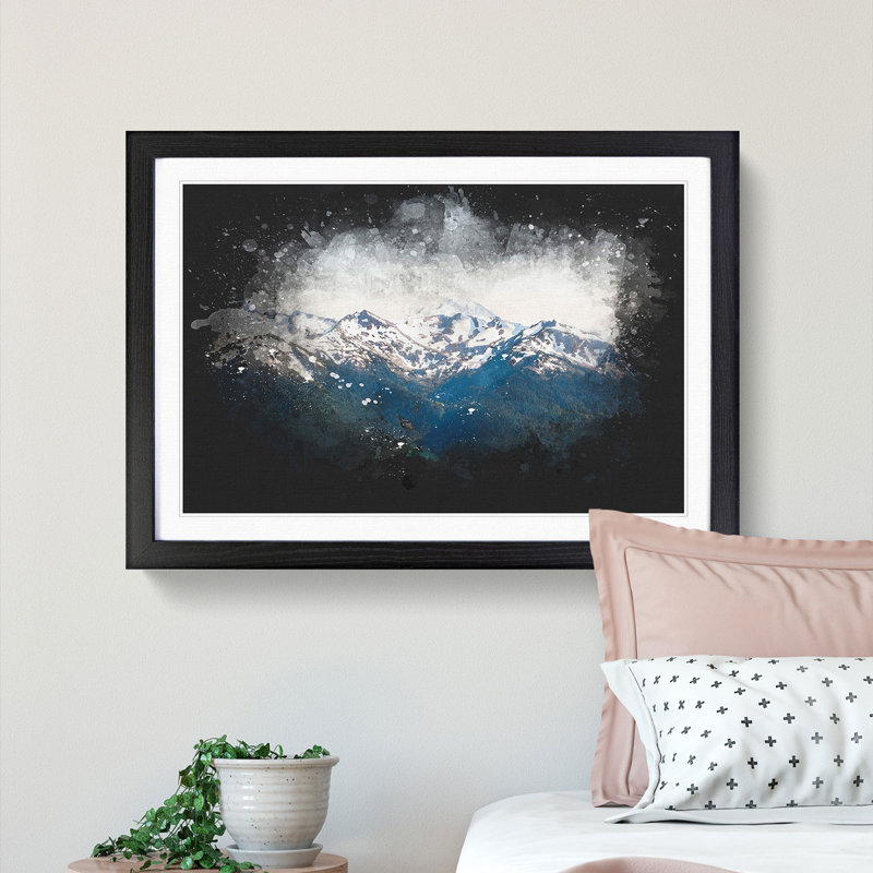 Hidden Lake in Whistler Canada - Picture Frame Graphic Art Print, Black Framed, 62cm H x 87cm W x 2cm D