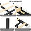 Ensemble de lit plateforme intelligent avec table de chevet moderne à DEL 2 pièces - Ensemble de chambre à coucher lumineuse 3 pièces-1261307918-1261307916