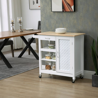 Chariot de cuisine à roulettes 36,25 po