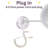 Jerdon 9.5" Lighted Wall Mount Magnified Makeup Mirror, Plug In-98208936