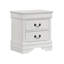 Table de chevet 2 tiroirs avec pattes de fixation, blanc