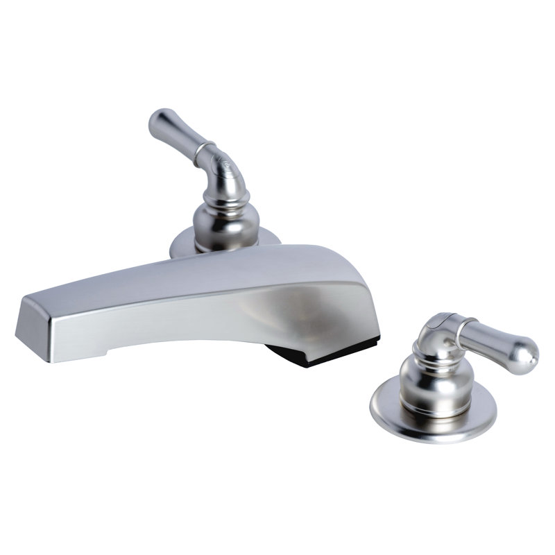 Mobile Home Two Handle Non-Metallic Adjustable Garden Tub Filler, Brushed Nickel