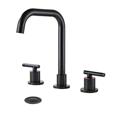 2-handle Bathroom Faucet with Drain Assembly