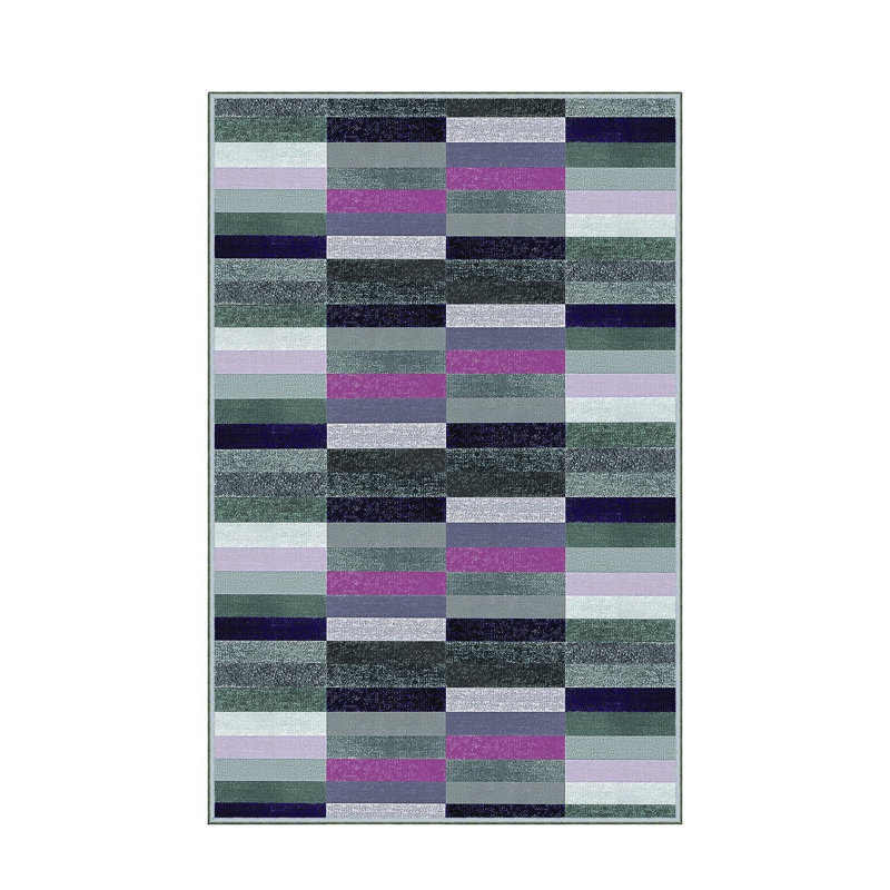 Luxurious Woven Area Rug, 5.9 x 9.2 ft, 100% Polyester, Antibacterial | Non-Slip PVC Felt Dot Underside, 0.3 in Pile Height | Machine Washable, 3D Digital Print, Perfect for Living Room & Bedroom Décor