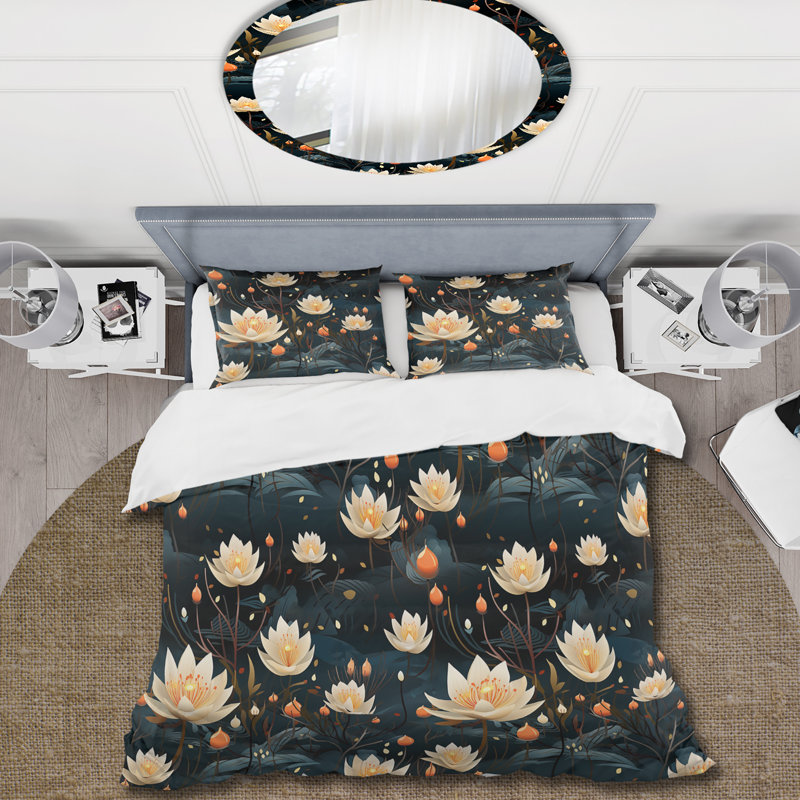 Ensemble de housse de couette beige et zen, Housse de couette simple + 1 taie décorative stan