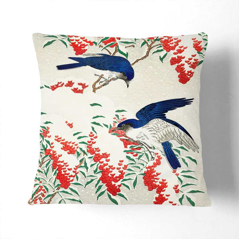 Floral Square Cushion, 55 x 55 cm, Black