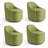 Aimilia 360°Swivel Upholstered Swivel Barrel Chair With Hidden Storag Set Of 2-125876608