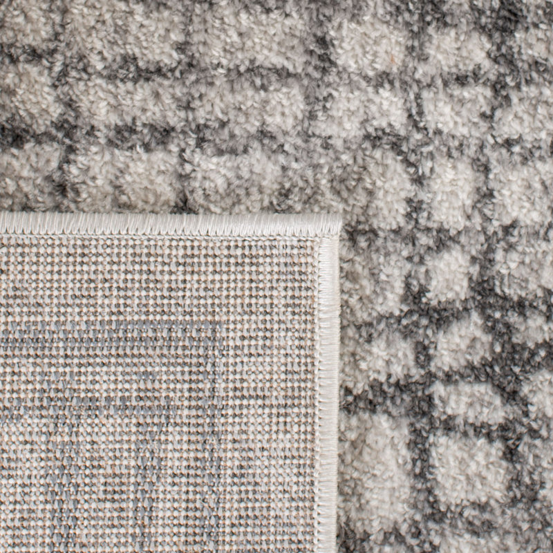 Bethlyn Geometric Ivory/Silver Area Rug, Rectangle 8' x 10'