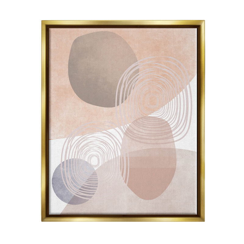 «Spiraled Pastel Round Shapes», art de la giclée encadrée par Lil 'Rue, H 21 po x l 17 po x P 1,7 po