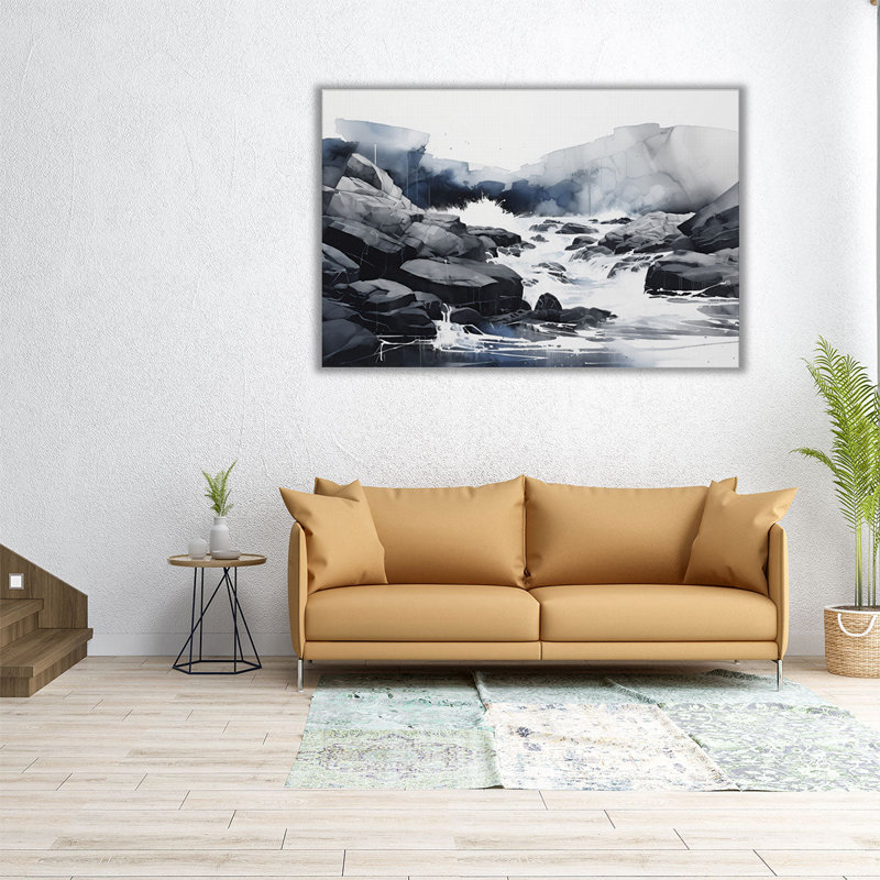 Rocky Waterscape, 20" H x 30" W
