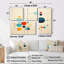 Syncronicities Midcentury Elegant Retro Art - Abstract Midcentury, impressions sur toile 4 pièces-1069129378-1069129379
