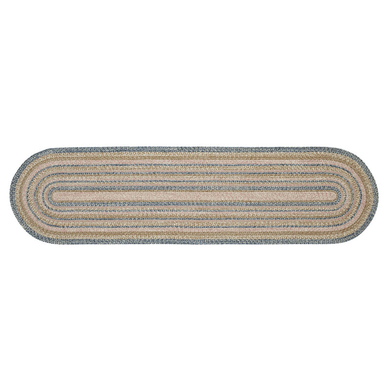 Geometric Indoor Rug, Oval 2' x 8'