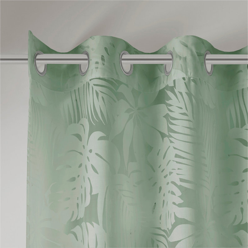 Feuille de palmier Burnout vert sauge 50 x 95 po