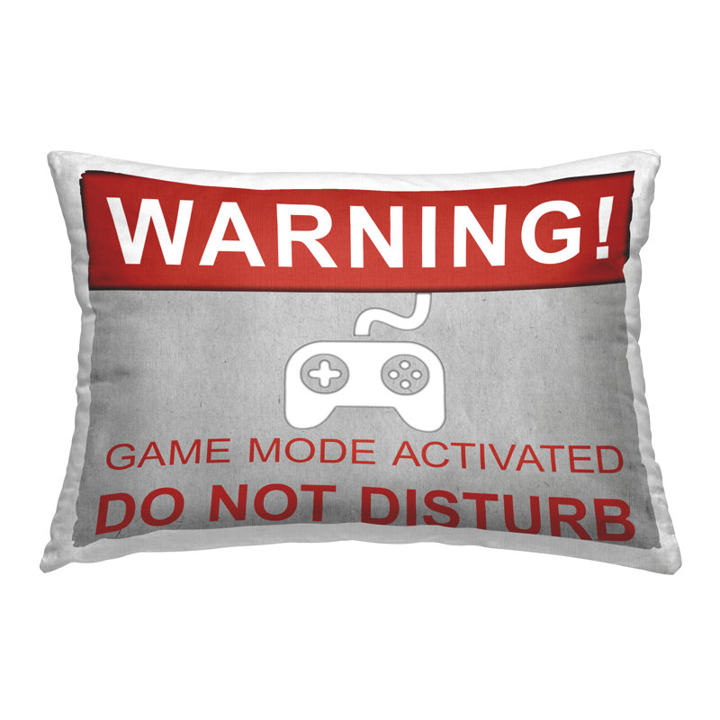 Gaming Do Not Disturb Decorative Printed Throw Pillow Design by Sd Graphics Studio