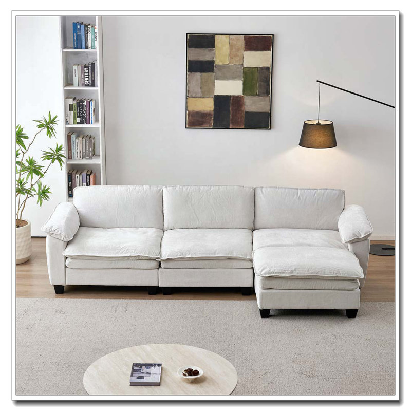 Canapé de luxe avec repose-pieds Furniture, Beige