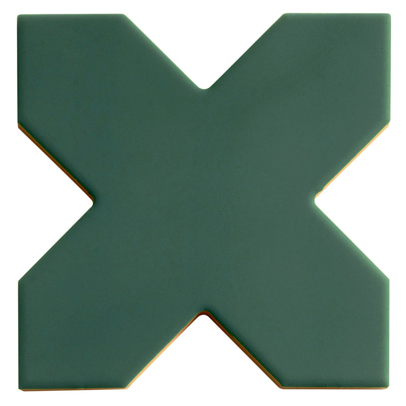 Seville 5 X 5 In. Matte Porcelain Cross Wall And Floor Tile (5.31 Sq Ft/Case) - 34 Pack, Sage Green
