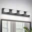 Luminaires de salle de bain 4 lumières DEL à intensité variable sur miroir avec 3 températures de couleur (3000K / 4000K / 5500K)
