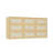 9-Drawer Dresser, 62.9"W × 31.9"H — White Oak Finish, Woven Cane Panels, Pull-Free Design, 12" Soft-Close Glides