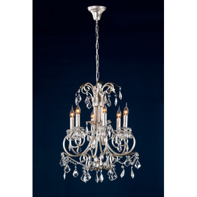 Elegant Swirl 6-Light Candle-Style Chandelier
